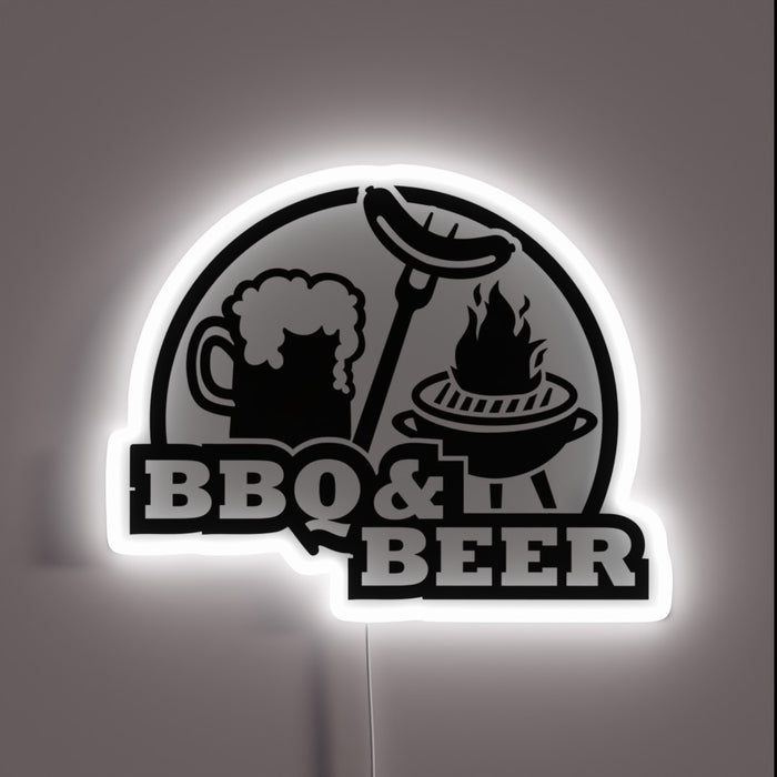 Brighten up your backyard with this colorful BBQ neon sign