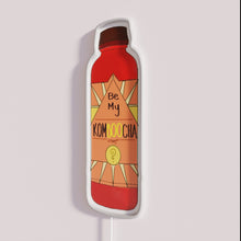 Load image into Gallery viewer, Neon coffee shop decor: &#39;Be My KomBOOcha&#39; RGB bar lighting fixture.