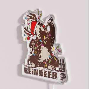 Unique RGB LED bar decor featuring bear and deer silhouette