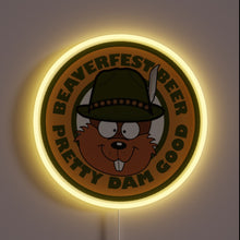 Load image into Gallery viewer, Glowing Neon Sign for Home Bar featuring Beavertown Brewery Logo