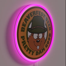 Load image into Gallery viewer, Vibrant RGB neon beer sign lights up Beaverton&#39;s party vibe