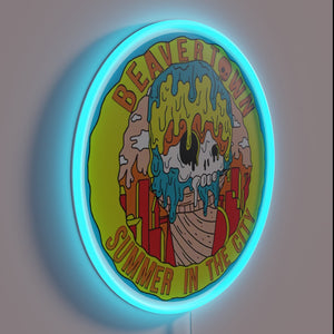 Beavertown Brewery summer vibes in the city neon sign