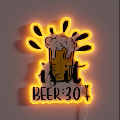Beer Lover's Paradise Sign with Vibrant RGB Neon Accents