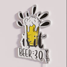 Load image into Gallery viewer, RGB neon beer bar decoration with countdown timer illuminated sign.