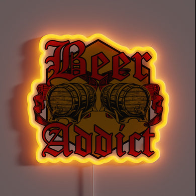 Vibrant RGB Neon Sign for Beer Lovers and Party Enthusiasts