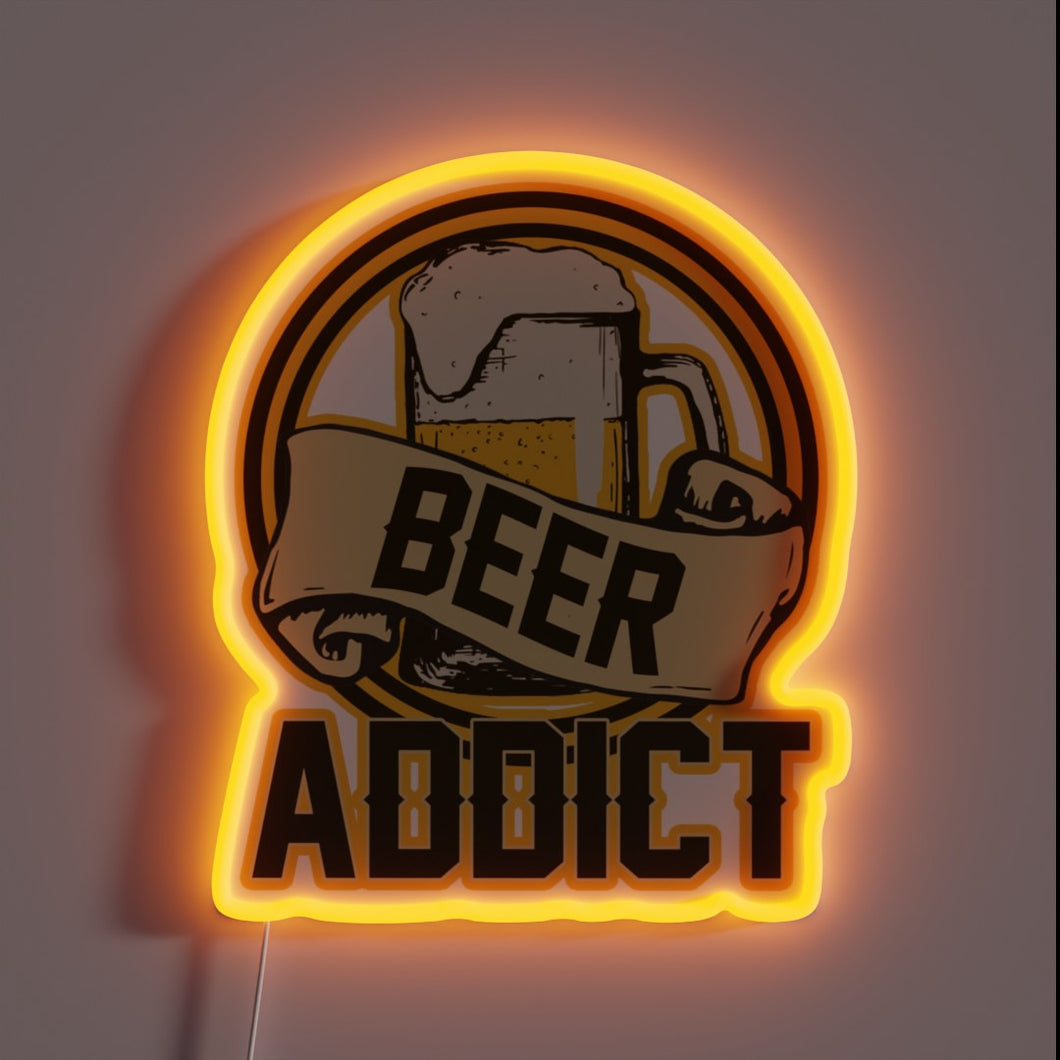 Colorful Neon Sign for Beer Lovers and Party Enthusiasts Home.