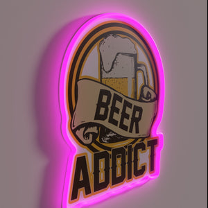 Addictive Beer Lover RGB Neon Sign for Your Bar Home