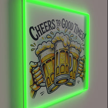 Load image into Gallery viewer, Welcome friends with vibrant beer-themed neon sign for gatherings.