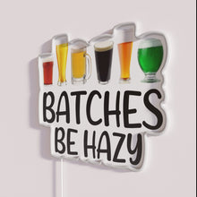 Load image into Gallery viewer, Colorful home brewing station decor with funny beer batch signs