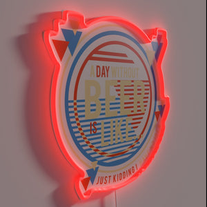 Neon Bar Sign with RGB LED Lit Beer Display