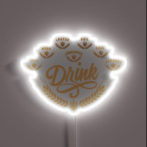 RGB Neon Sign - Festive Beer Bar Decoration for Beer Lovers