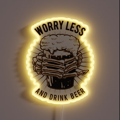 Neon beer lover's delight: colorful RGB beer sign for home bar.