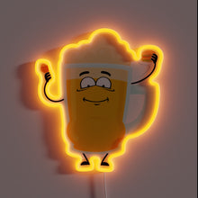 Load image into Gallery viewer, Neon LED sign illuminating humorous warning about overindulgence in beers