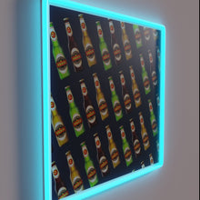 Load image into Gallery viewer, Vibrant RGB neon bar sign features colorful beer bottle design.