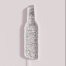 Load image into Gallery viewer, RGB neon beer bottle shape decorative bar pub signs illuminated lighting