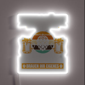 Authentic master brewer LED sign in vibrant RGB colors.