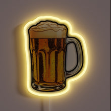 Load image into Gallery viewer, Vibrant LED beer cheers neon sign with colorful RGB illumination.