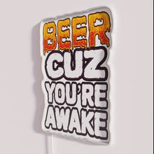 Load image into Gallery viewer, Vibrant Neon Bar Decorative Sign for Beer Lover&#39;s Humorous ASCII Art