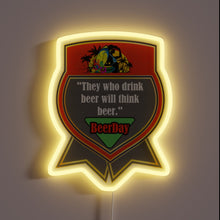 Load image into Gallery viewer, Vibrant RGB LED lighted sign for your beer enthusiast&#39;s party.