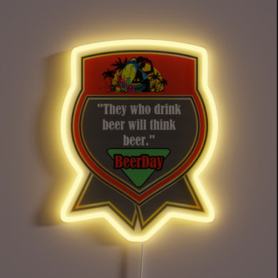 Vibrant RGB LED lighted sign for your beer enthusiast's party.