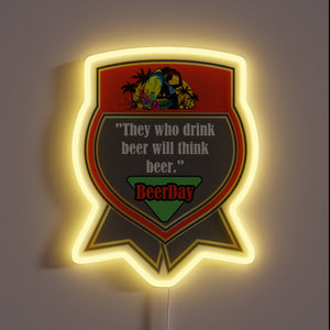Vibrant RGB LED lighted sign for your beer enthusiast's party.