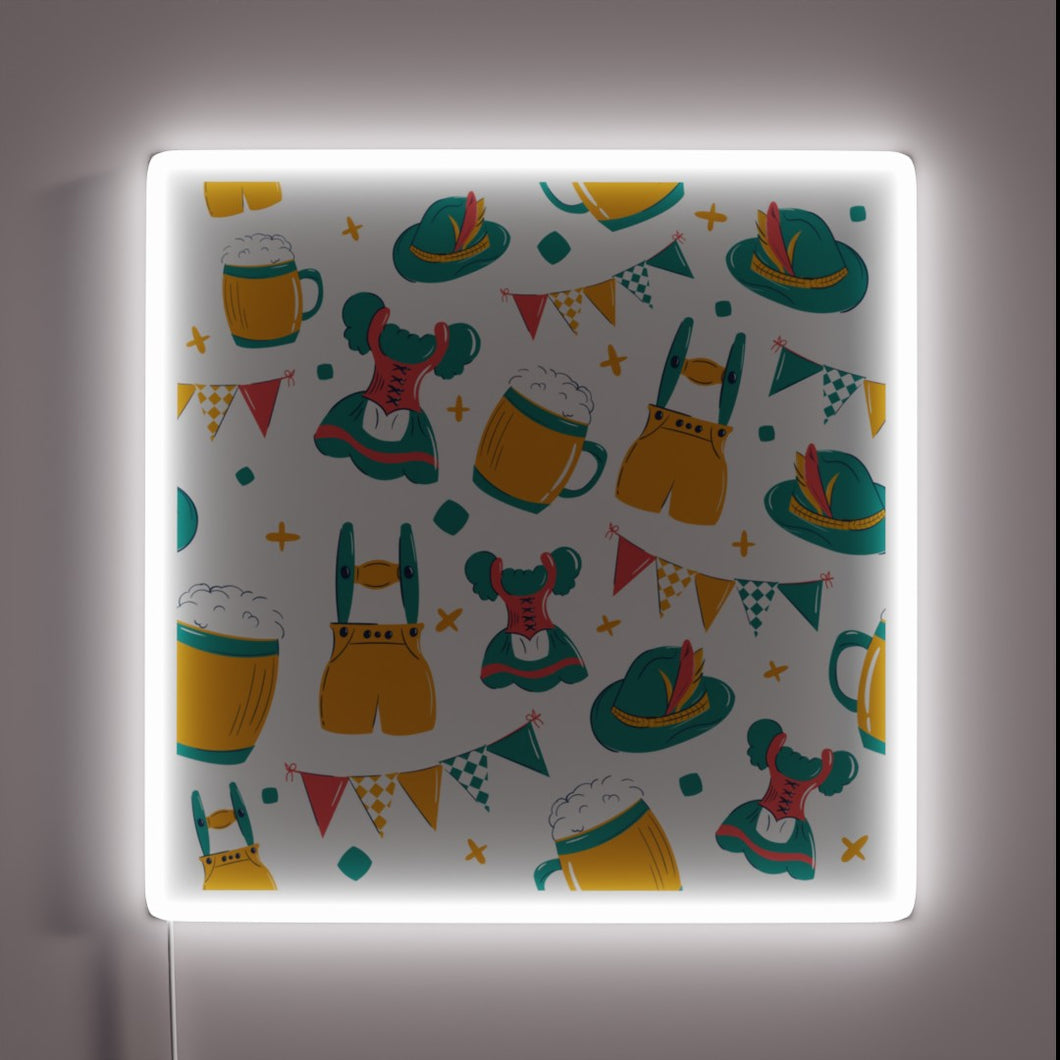 Brewery Decor Neon Sign Features Festive Oktoberfest Beer Party Design