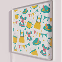 Load image into Gallery viewer, Vibrant Beer-Themed German Festival Neon Sign with Colorful Dirndl Lederhosen Design