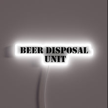 Load image into Gallery viewer, Vibrant RGB neon sign illuminates beer disposal unit&#39;s functionality.