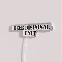 Load image into Gallery viewer, Vibrant Beer Disposal Unit Sign with RGB Color Changing Neon Accent