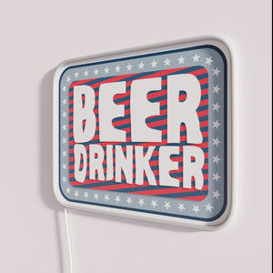 RGB Neon Bar Decor Beer Drinker Wall Art Sign