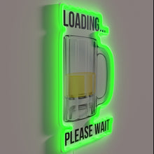 Load image into Gallery viewer, Neon LED light bar with customizable color changing beer sign