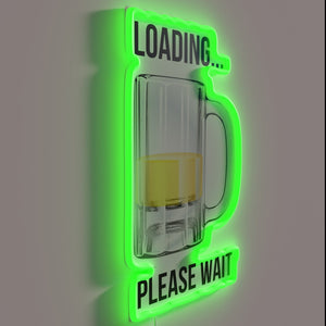 Neon LED light bar with customizable color changing beer sign