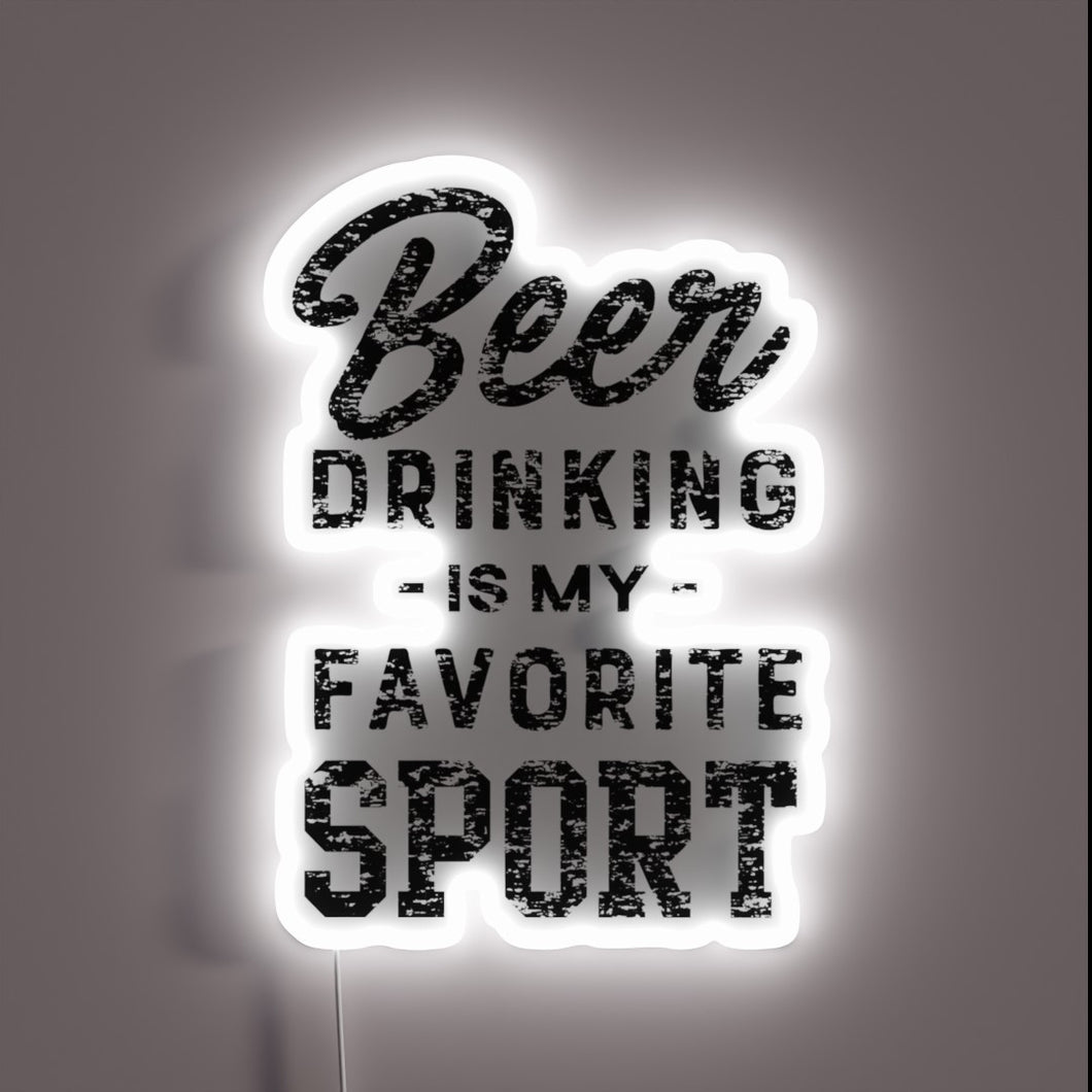 Color-Changing Bar Decor Accent with Humorous Beer Lover Sign Message