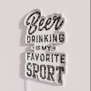 Neon RGB LED beer lover sports enthusiast bar decor sign