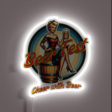 Vibrant Neon Sign: Beer Garden Fun and Festivities Ahead Tonight Always