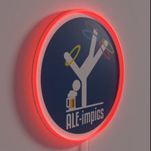 Load image into Gallery viewer, Neon Beer Festival Sign Featuring Colorful RGB Aleimpics Typography Glow