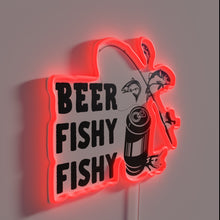 Load image into Gallery viewer, RGB Neon Sign: Beer Fishy Fishy No 2 Bar Sign