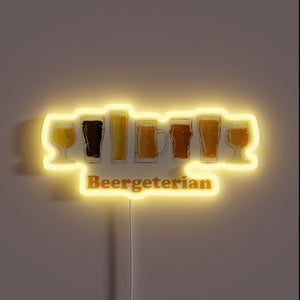 Vegan Craft Beers Available Here Bright RGB Neon Sign