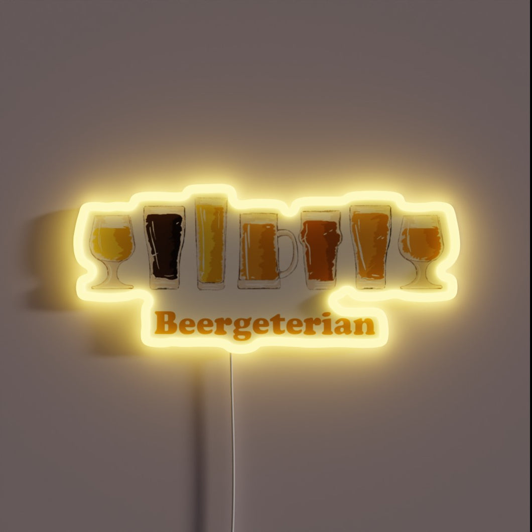 Vegan Craft Beers Available Here Bright RGB Neon Sign