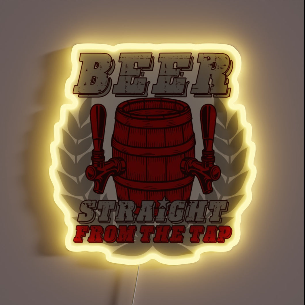 RGB Neon Sign: Tap Beer Fridge Bar Decor Accent Lighting
