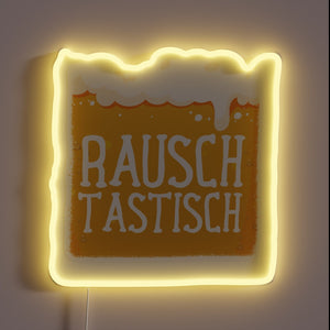 Neon-lit outdoor gathering essentials with beer glass and barrel charm.