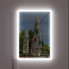 Load image into Gallery viewer, Glowing neon sign illuminates beer garden atmosphere with vibrant colors