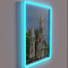 Load image into Gallery viewer, Vibrant glow of colorful Beer Garden illuminated with radiant light accents.