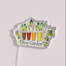 Load image into Gallery viewer, RGB LED beer garden signs with customizable vibrant neon colors