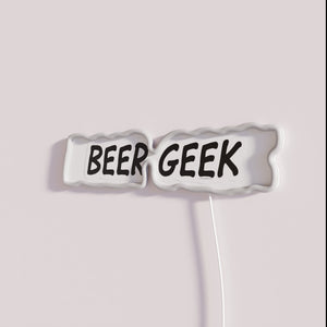 Neon beer geek design wall decor with customizable RGB colors