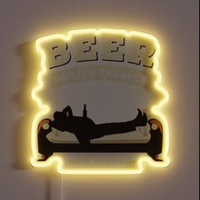Load image into Gallery viewer, Beer: The Cheaper Alternative to Therapy - Funny Neon Sign