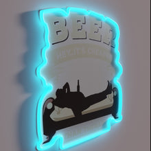 Load image into Gallery viewer, Comedic relief in a bottle, literally, with this neon sign.