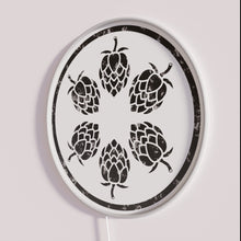 Load image into Gallery viewer, Retro style beer hops decoration with vibrant RGB neon lighting