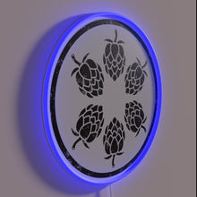 Load image into Gallery viewer, Vintage inspired beer hop neon sign with distressed rustic charm.