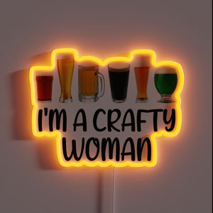Colorful neon sign for beer lovers with a craft twist.
